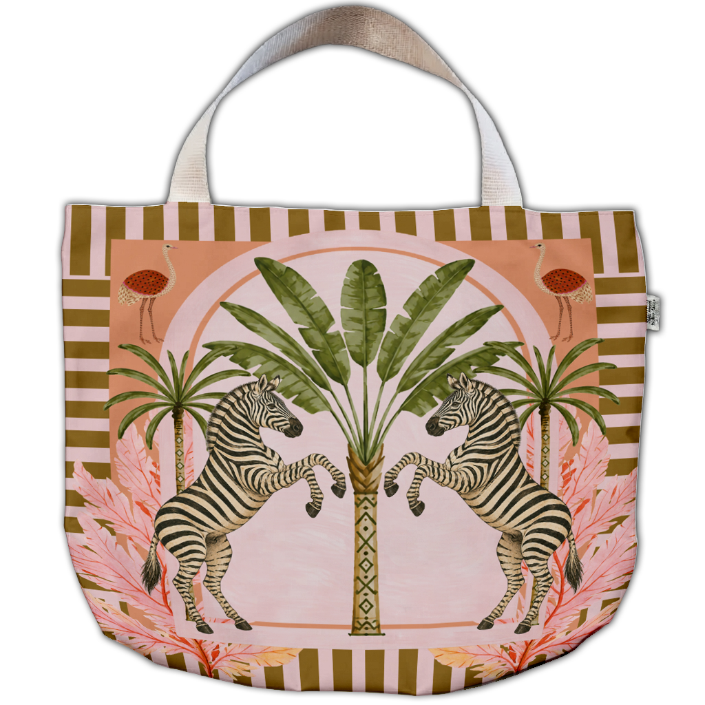Babylon Zebras Beach Bag