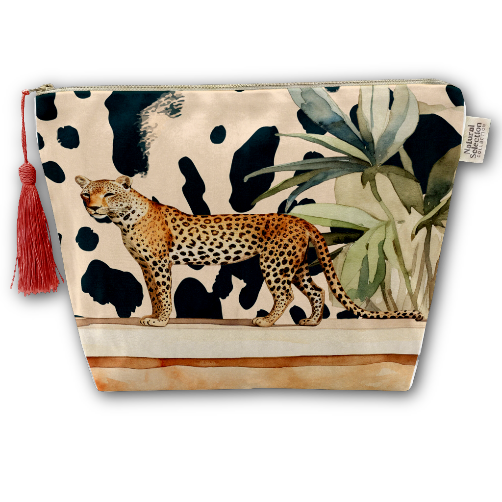 Burma Leo Velvet Makeup Bag