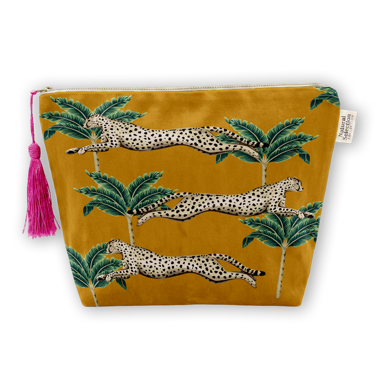 Cabo Verde Chartreuse Velvet Makeup Bag