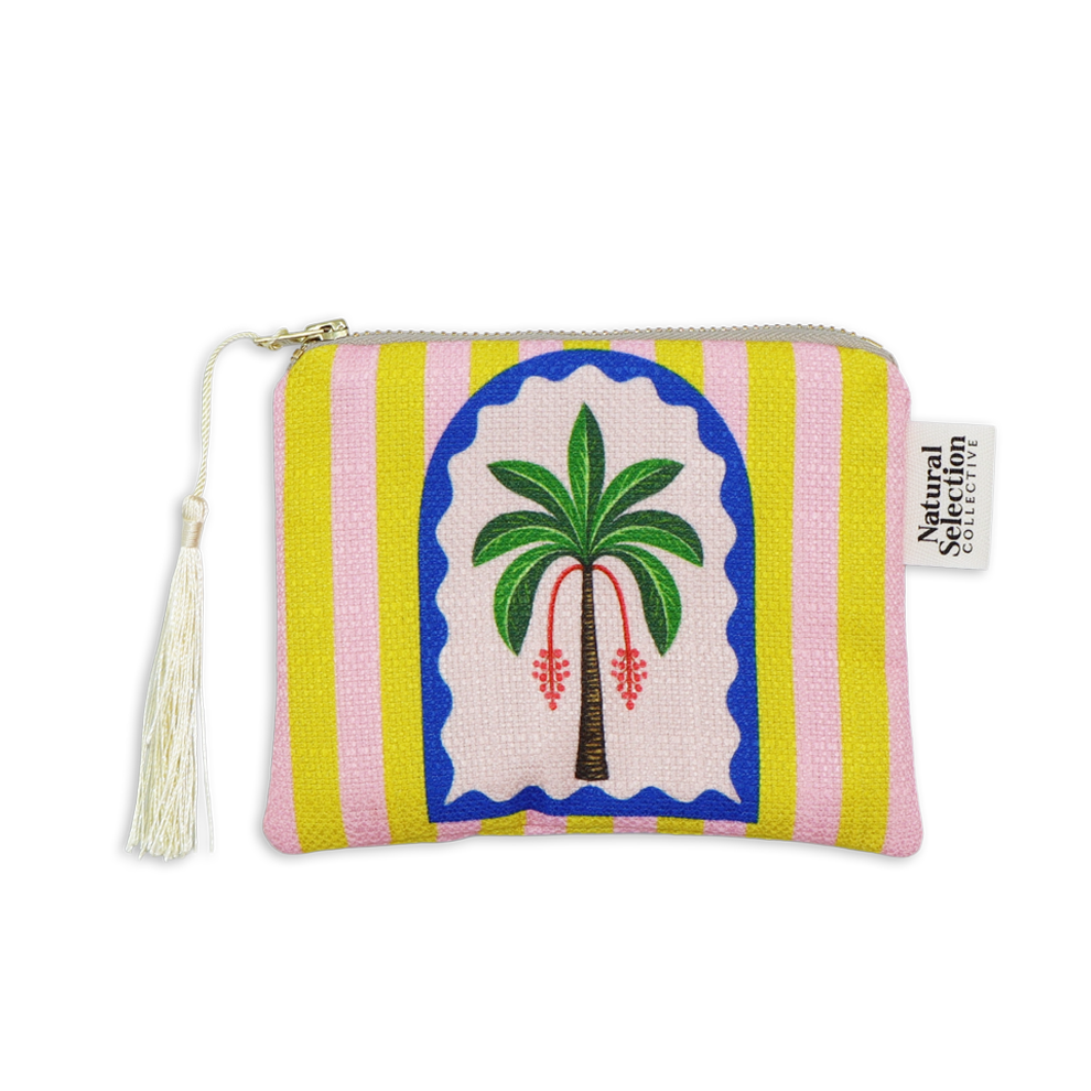 Mirage Palm Yellow Coin Purse