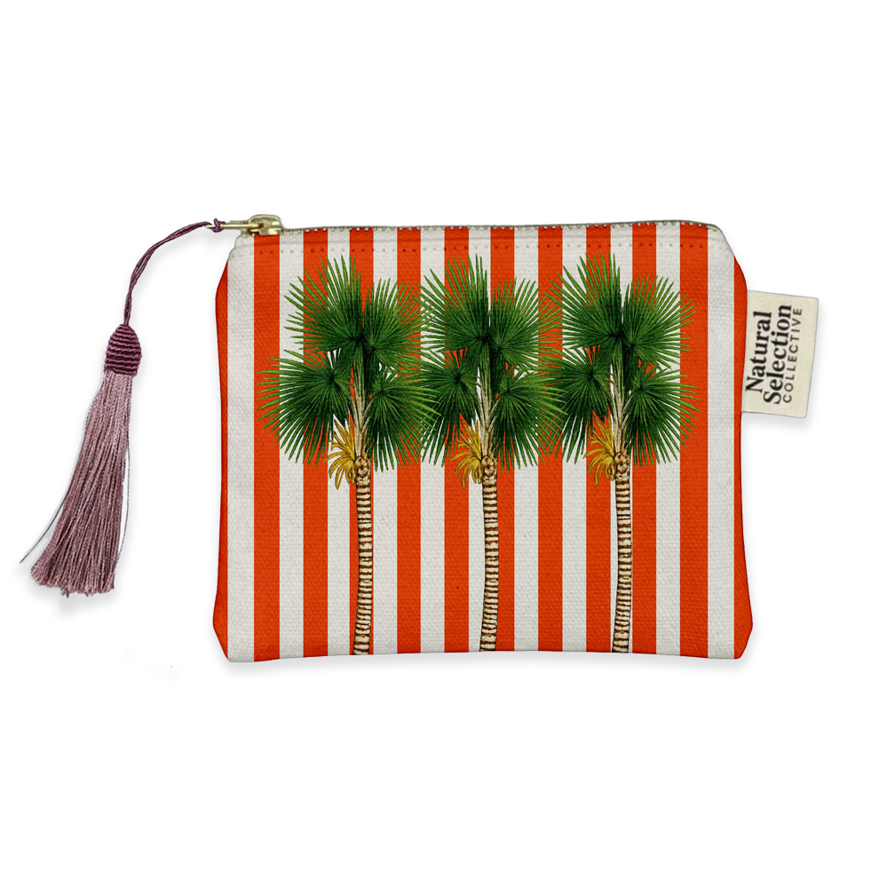 Oyster Palm Makeup Bag