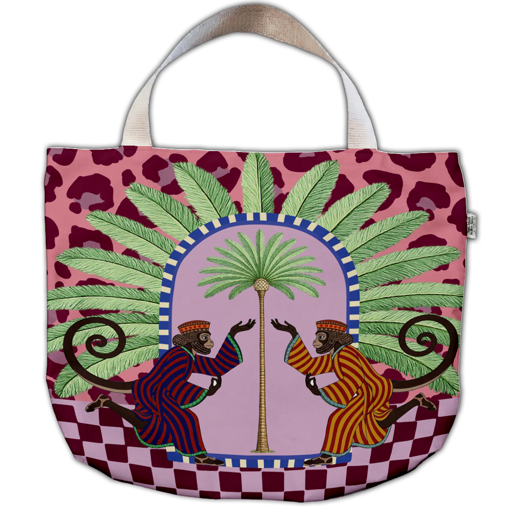 Palm Monkeys Beach Bag
