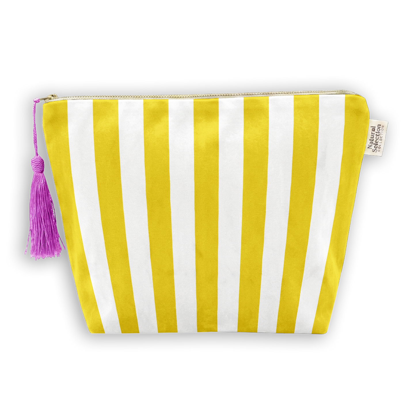 Splendida Stripes Yellow Velvet Makeup Bag (Copy)