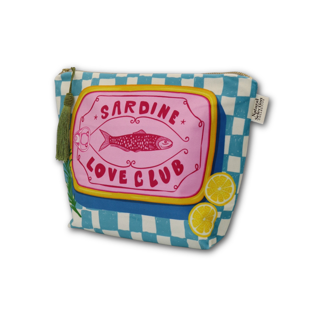 Sintra Sardines Velvet Makeup Bag
