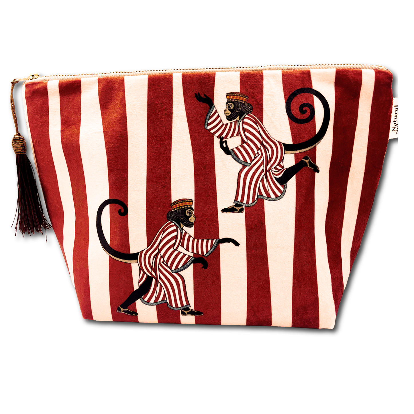 Thebes Monkey Velvet Makeup Bag