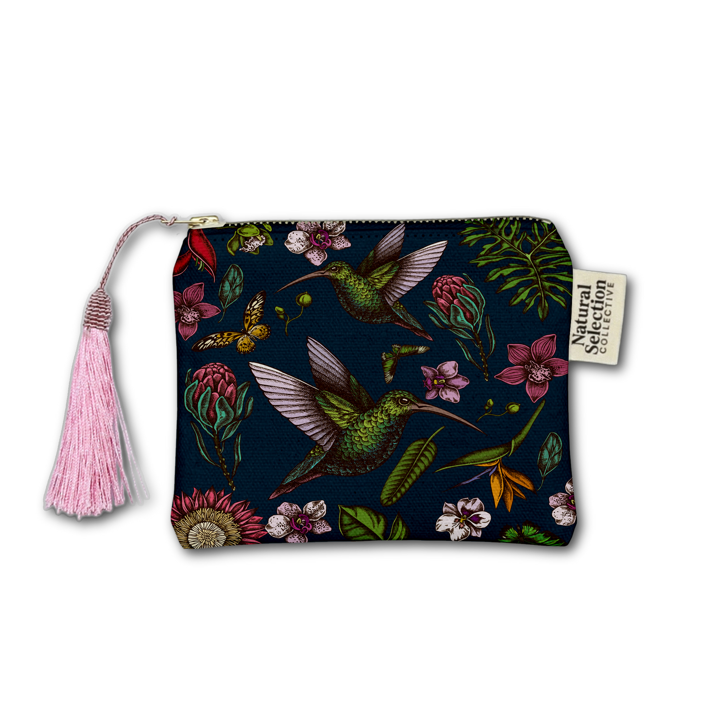 Midnight Hummingbird Makeup Bag