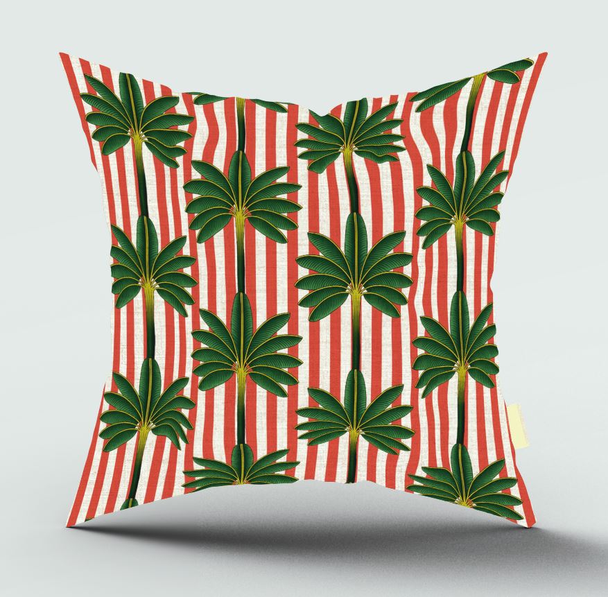 Palm Vista Red Scatter Cover