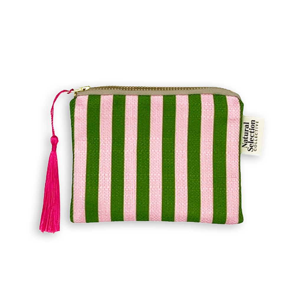 Splendida Stripes Pink & Green Coin Purse