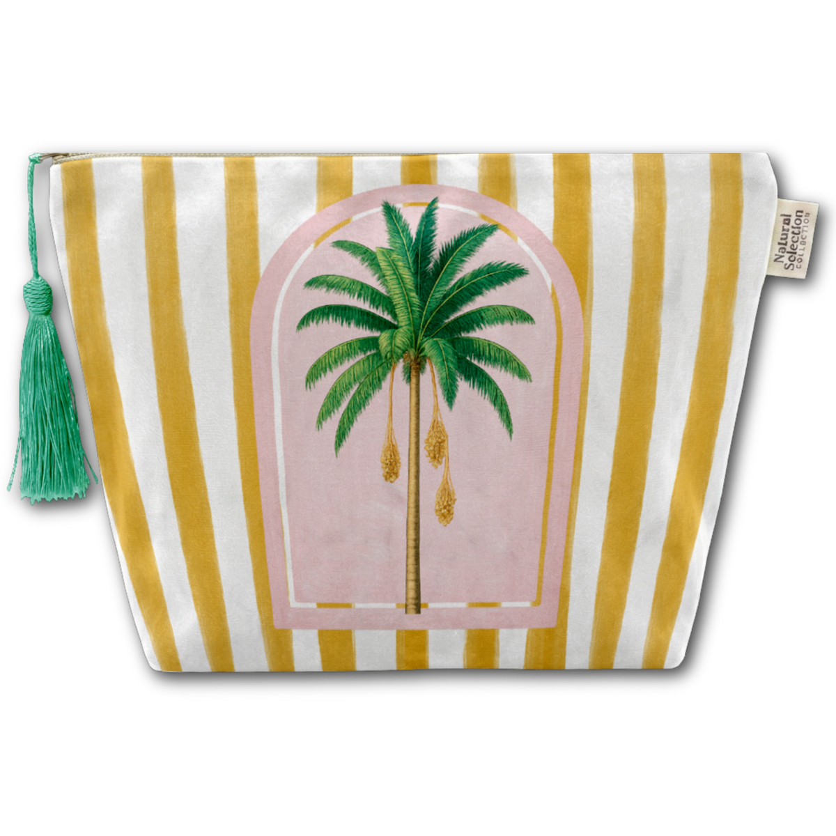 Macedon Palm Velvet Makeup Bag