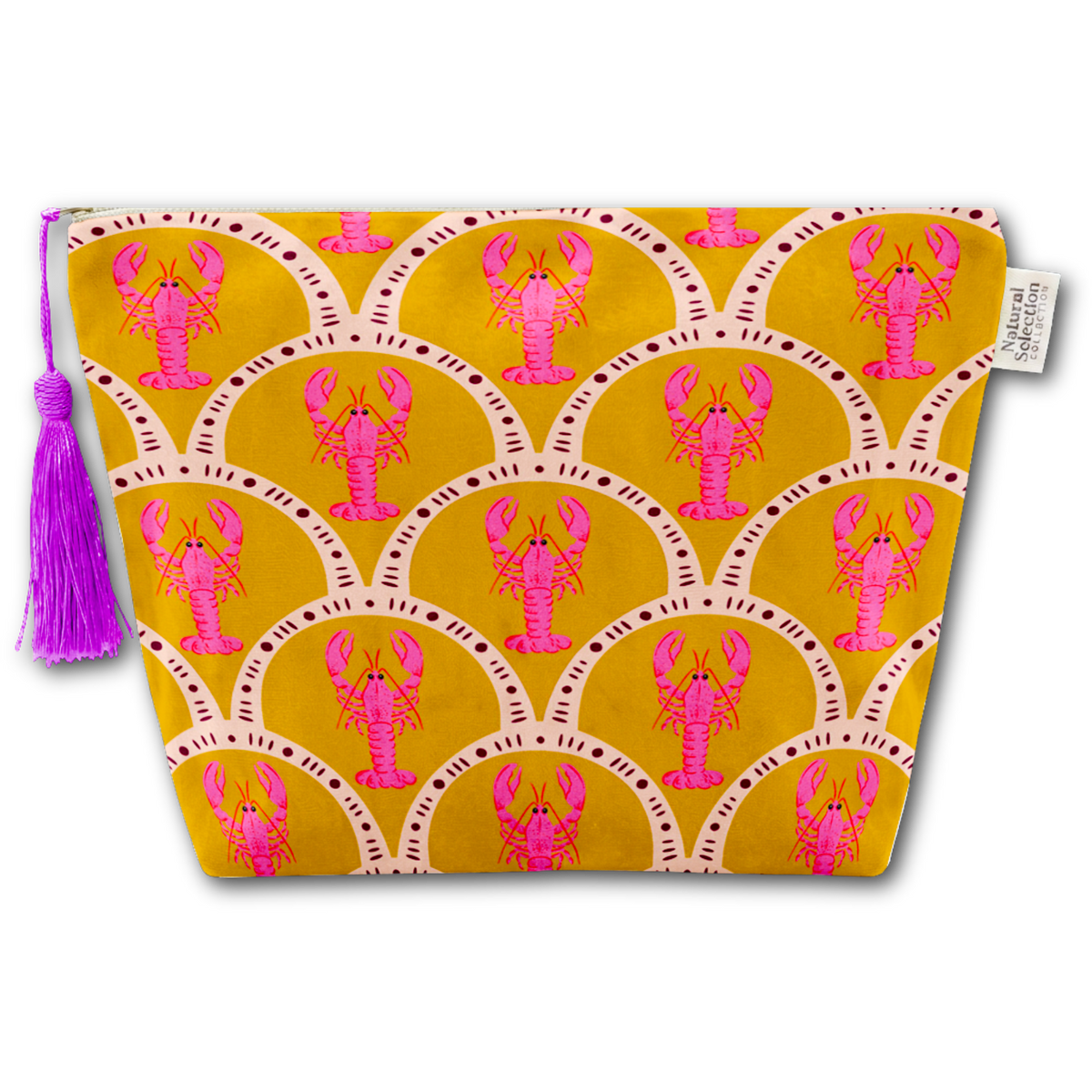 Lobster Arch Velvet Makeup Bag