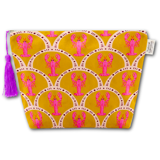 Lobster Arch Velvet Makeup Bag