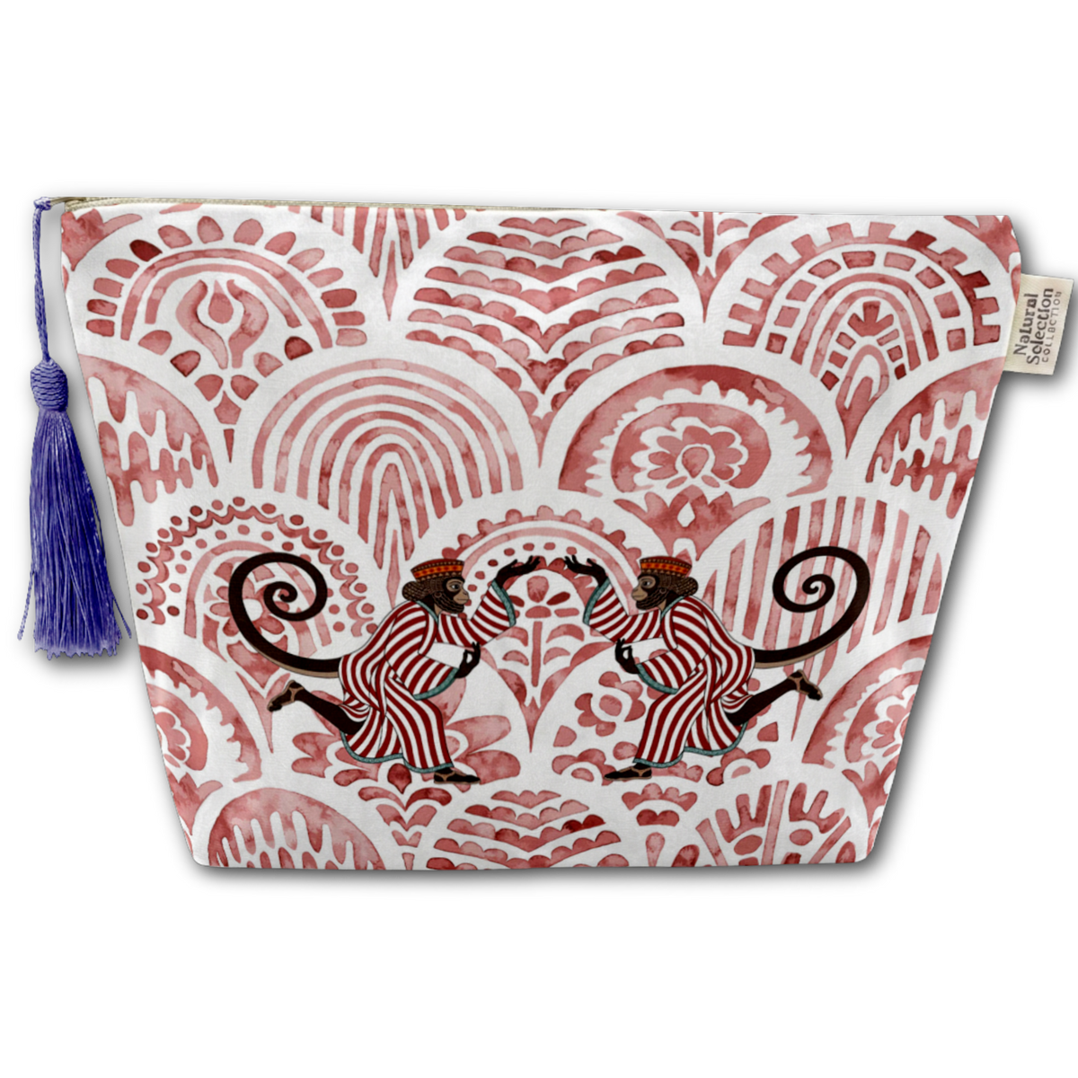 Monkey Bliss Velvet Makeup Bag