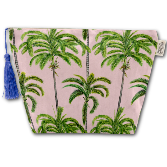 Java Palm Velvet Makeup Bag