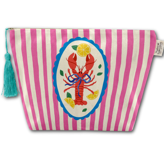 Lobster Lunch Velvet Makeup Bag
