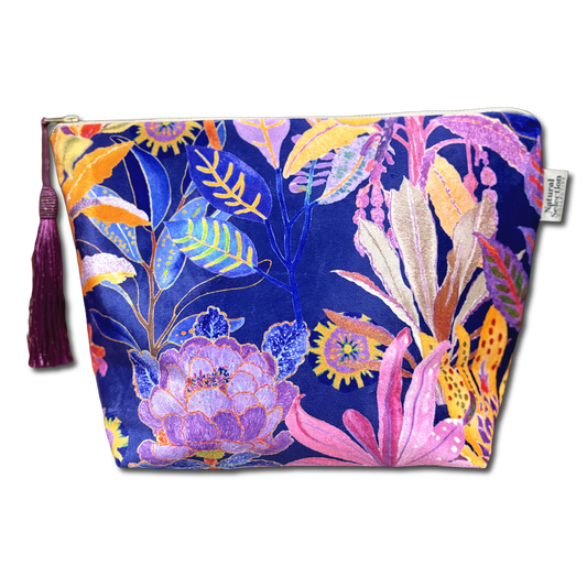 Blue Bell Fields Velvet Makeup Bag