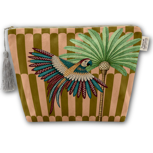 Bombay Gardens Velvet Makeup Bag