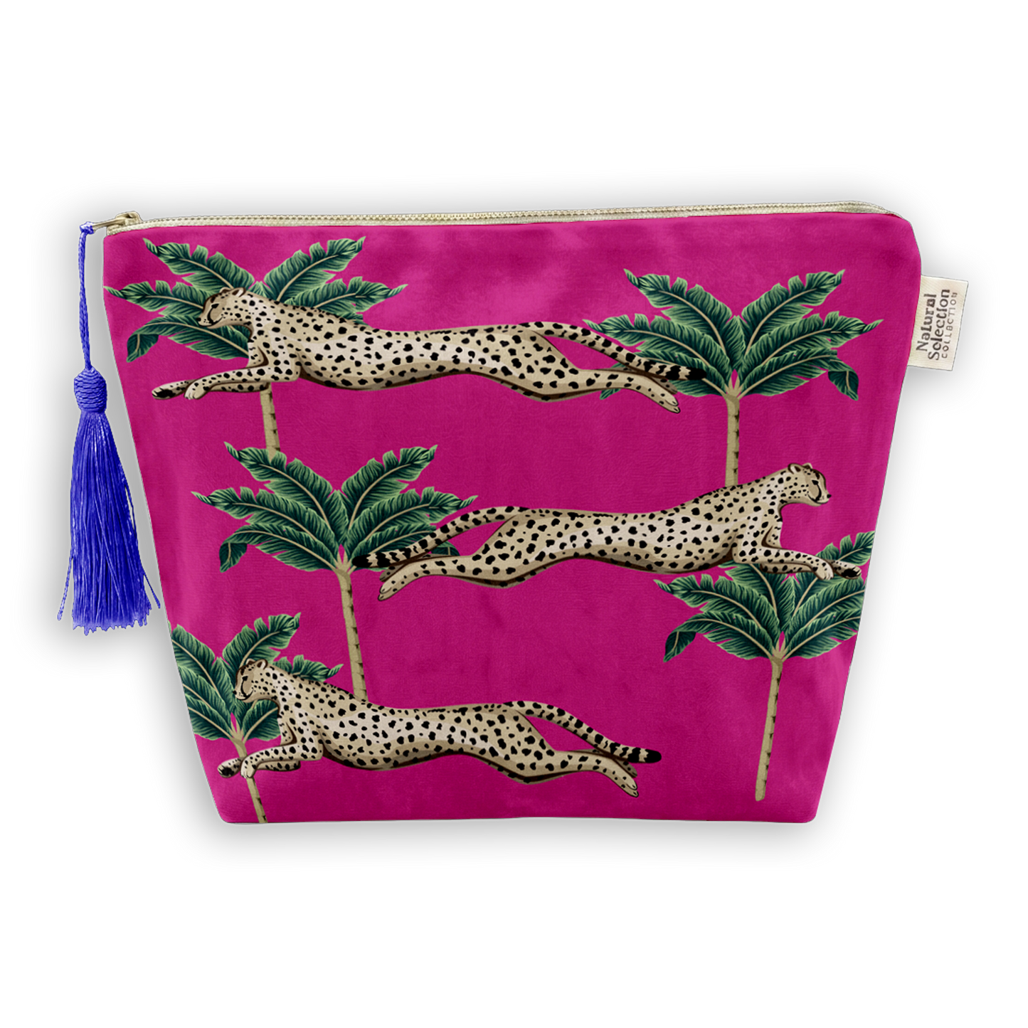 Cabo Verde Pink Velvet Makeup Bag