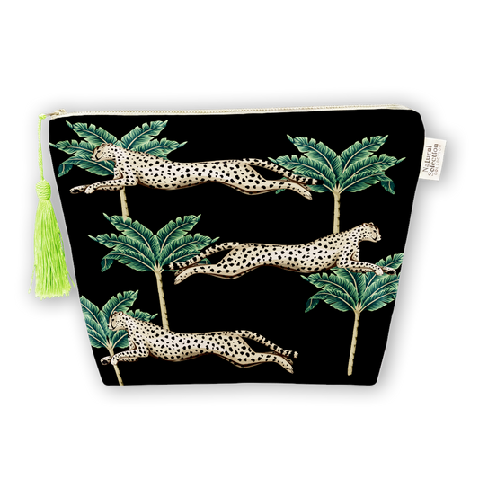 Cabo Verde Black Velvet Makeup Bag