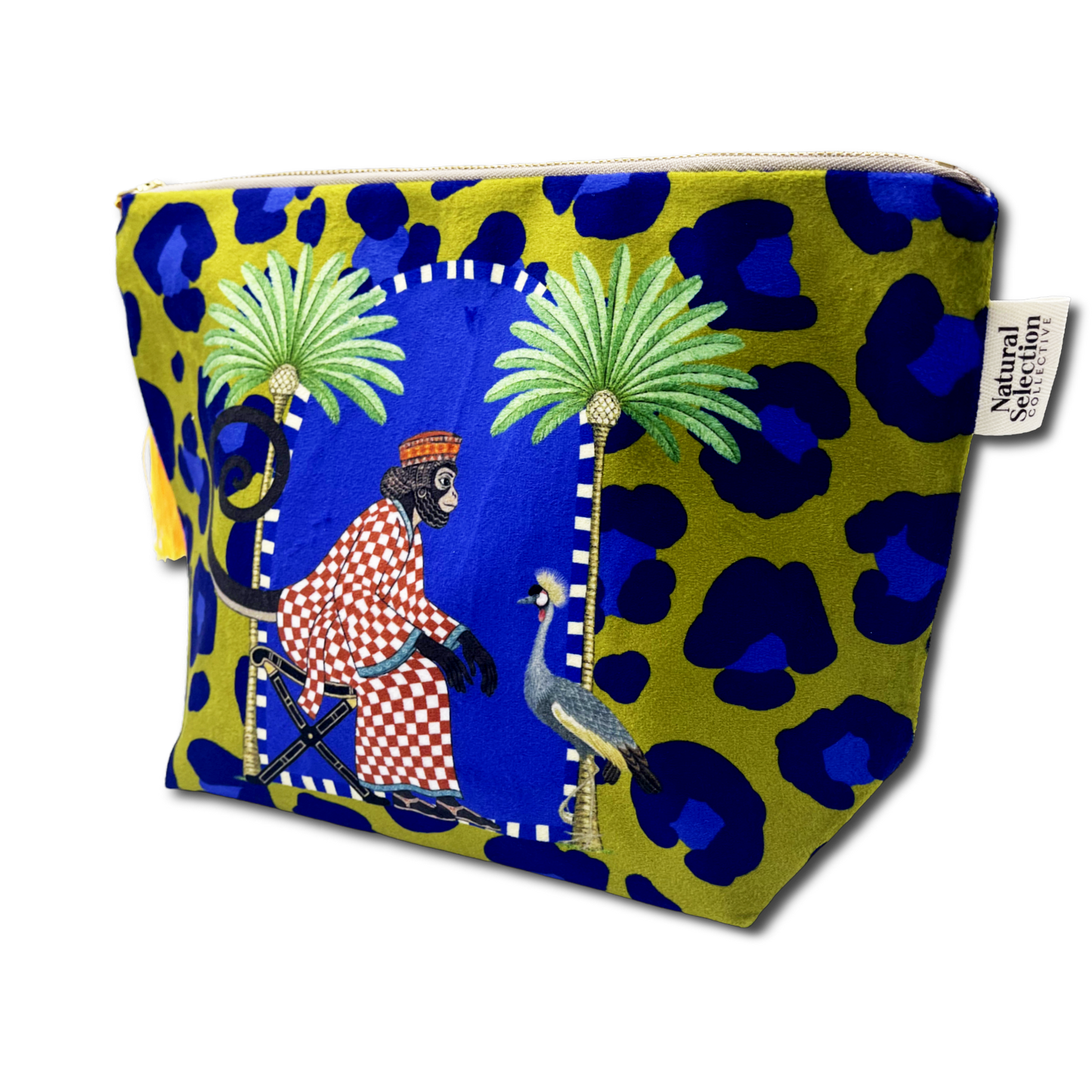 Cartouche Monkey Velvet Makeup Bag