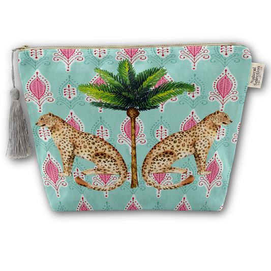 Gigi Leopards Velvet Makeup Bag
