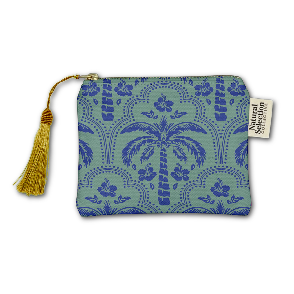 Hibiscus Palm Makeup Bag