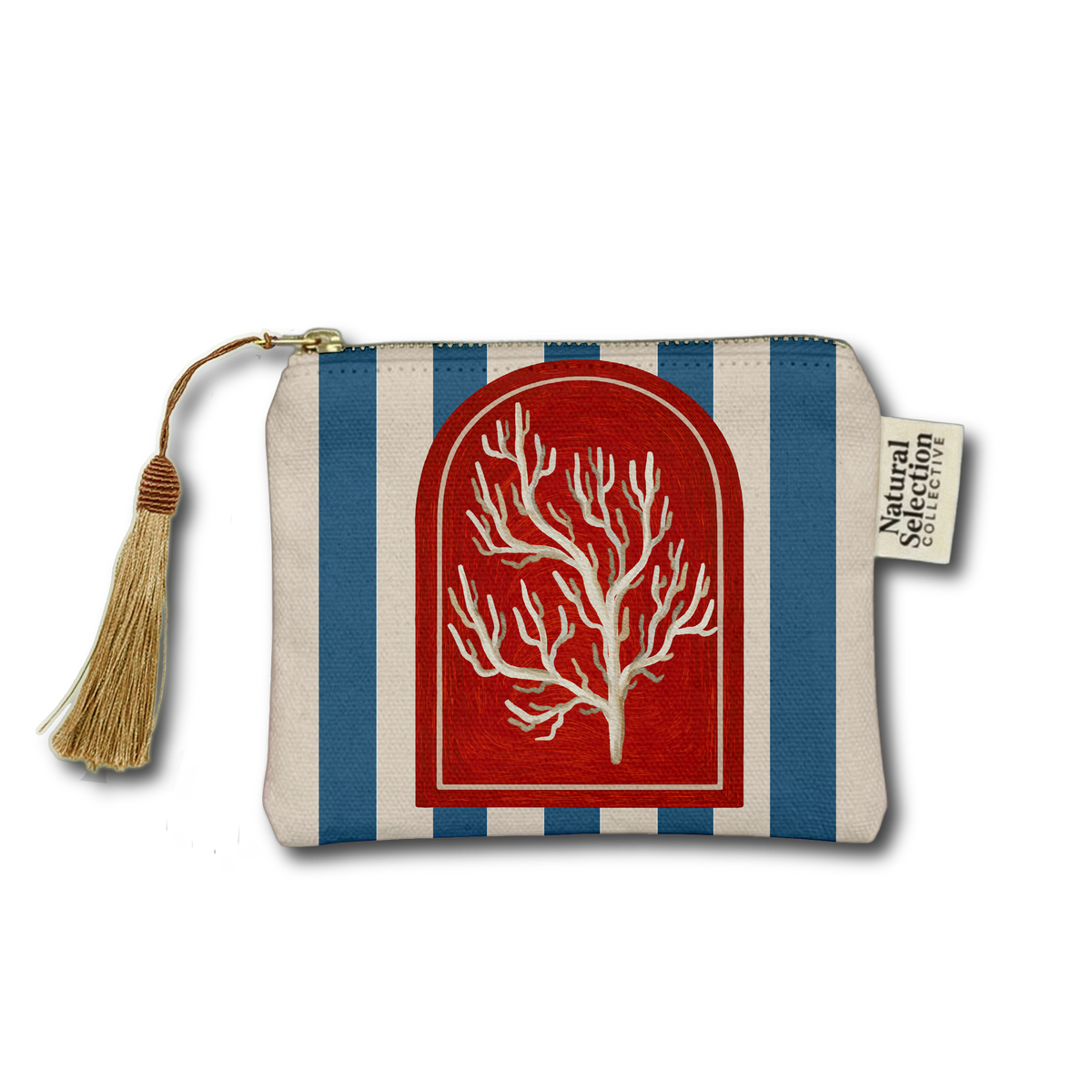 Ibiza Stripe Blue Makeup Bag