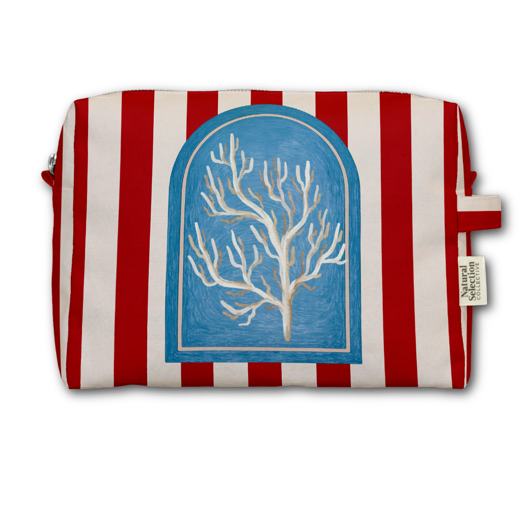 Ibiza Stripe Red Toiletry Bag