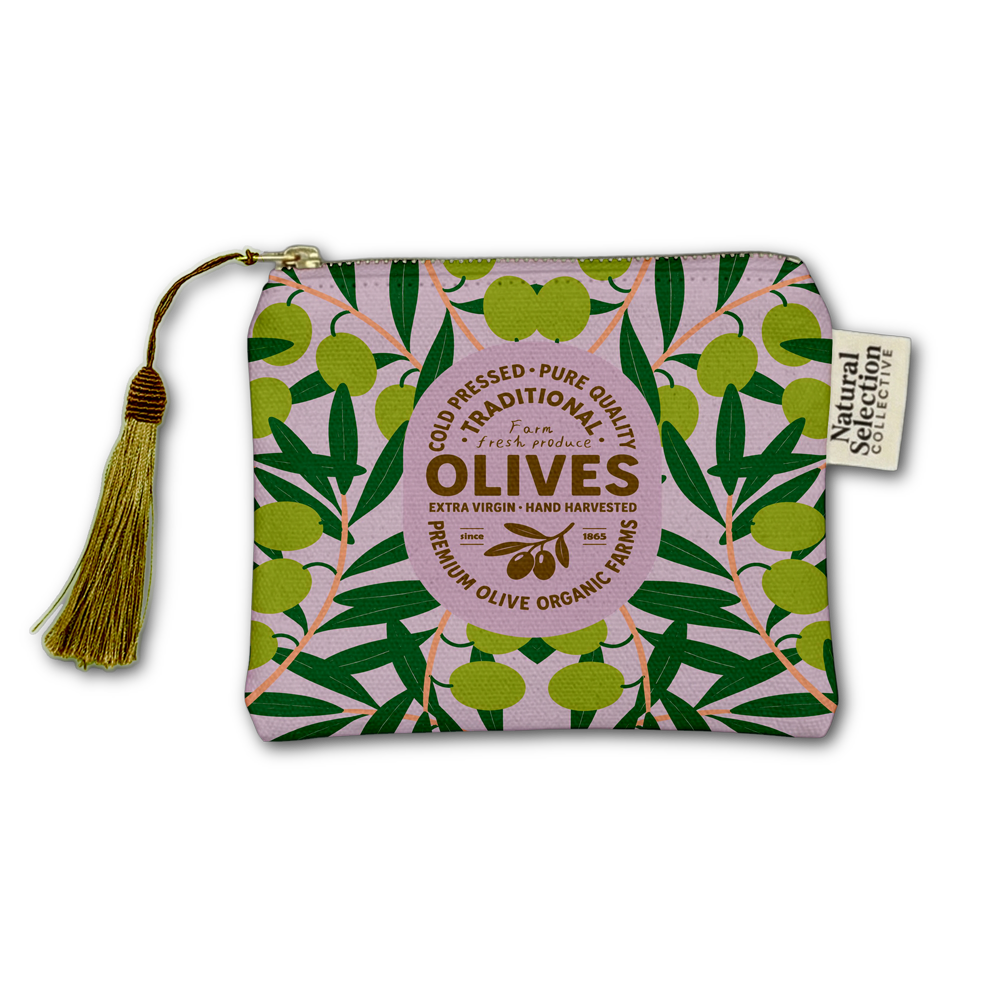 Lavender Olive Makeup Bag