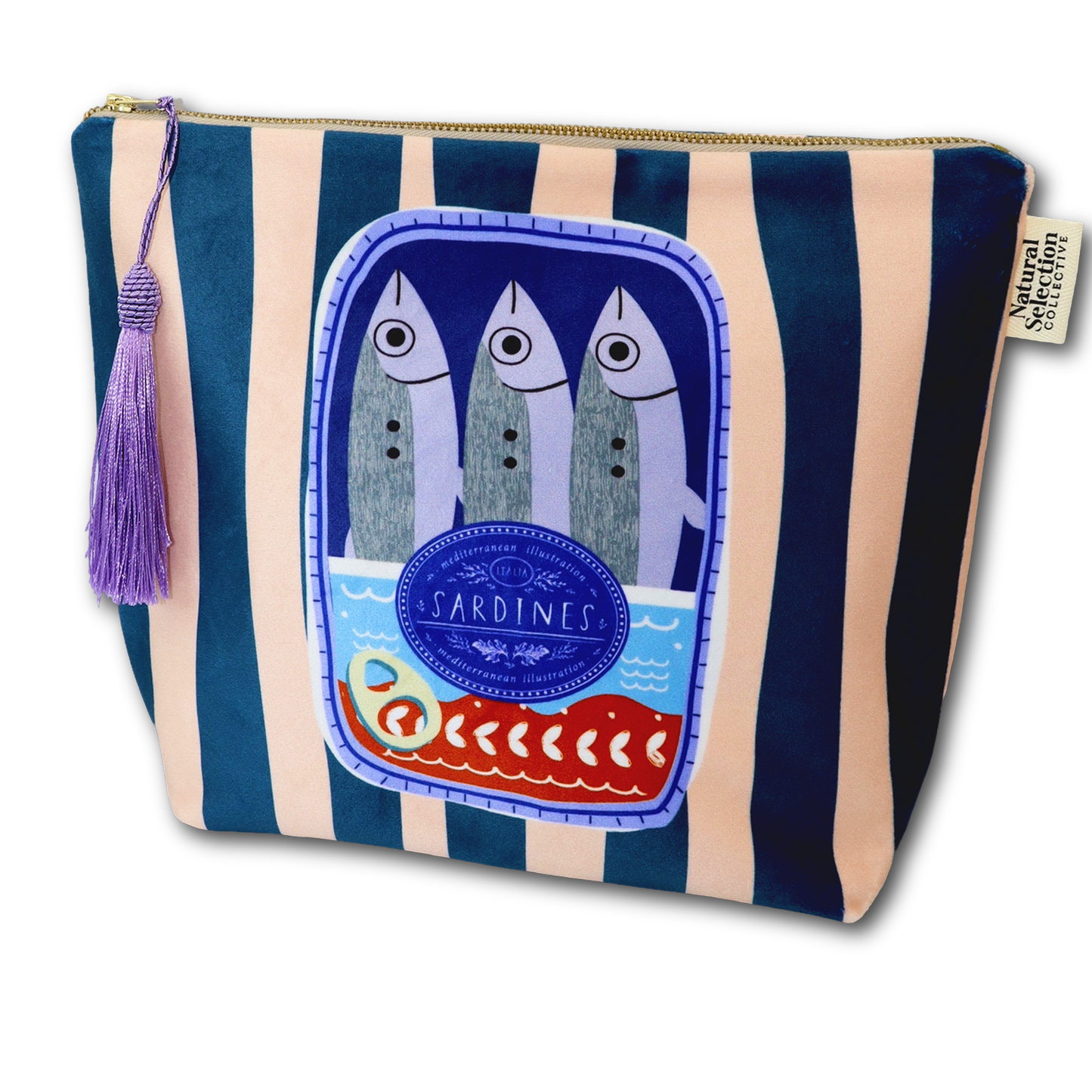 Med Sardines Velvet Makeup Bag