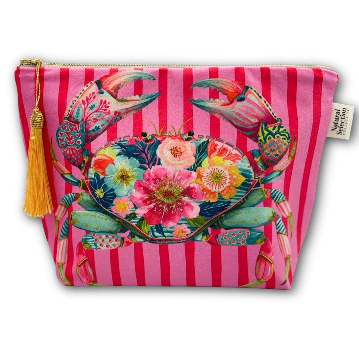 Marisol Crab Velvet Makeup Bag