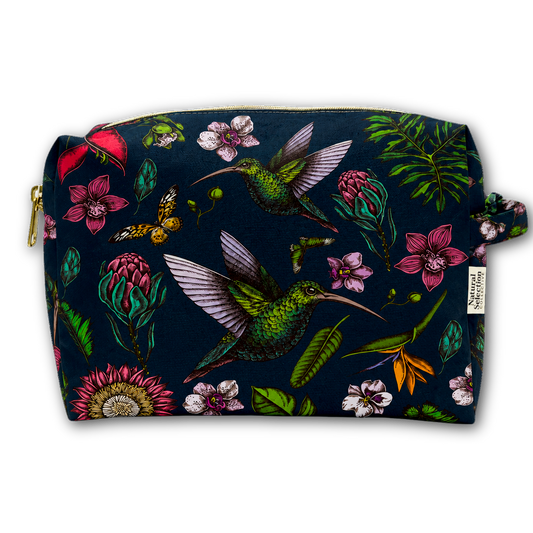 Midnight Hummingbird Toiletry Bag