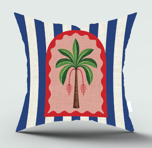 Mirage Palm Blue Scatter Cover - Natural Selection