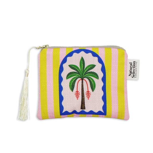 Mirage Palm Yellow Coin Purse
