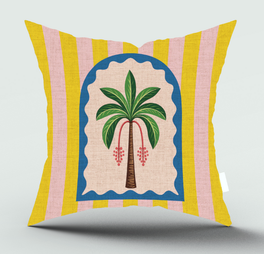 Mirage Palm Yellow Scatter Cover - Natural Selection