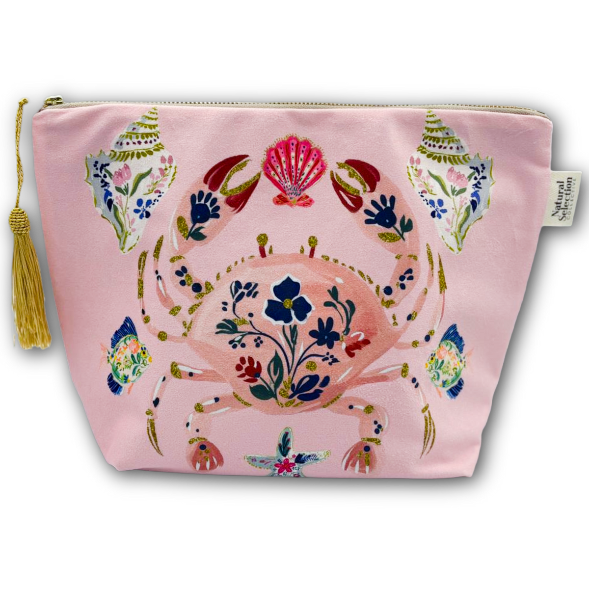 Nahoon Crab Velvet Makeup Bag