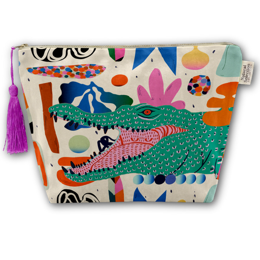 Nile Reptile Velvet Makeup Bag