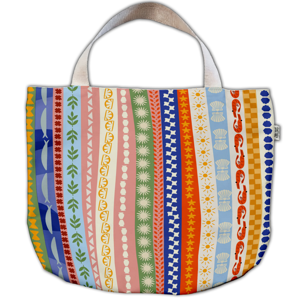 Ocean Stripe Beach Bag