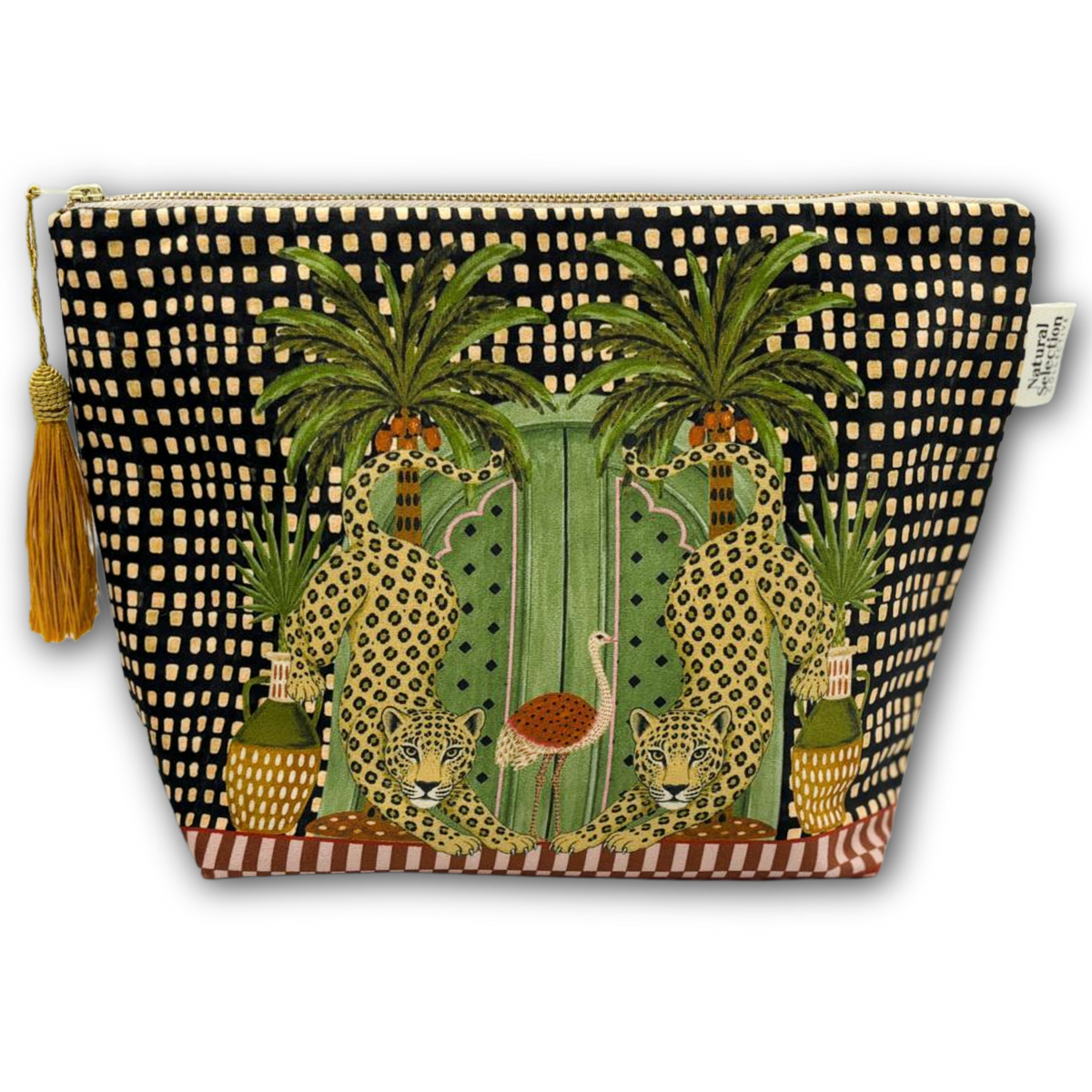 Oman Leo Velvet Makeup Bag