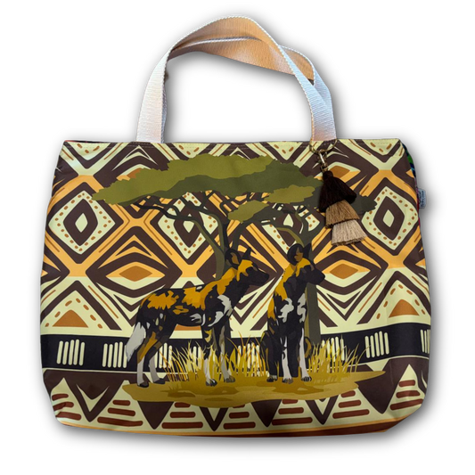 Painted Wolves Beach Bag