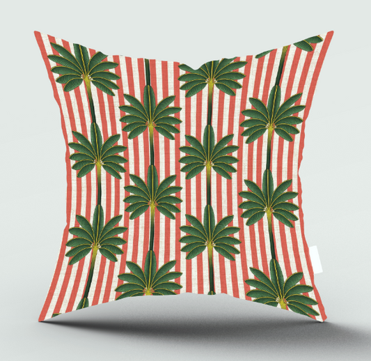 Palm Vista Red Scatter Cover - Natural Selection