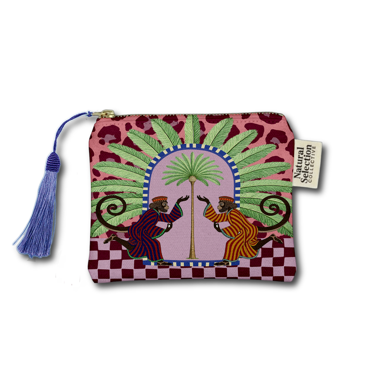 Palm Monkeys Makeup Bag