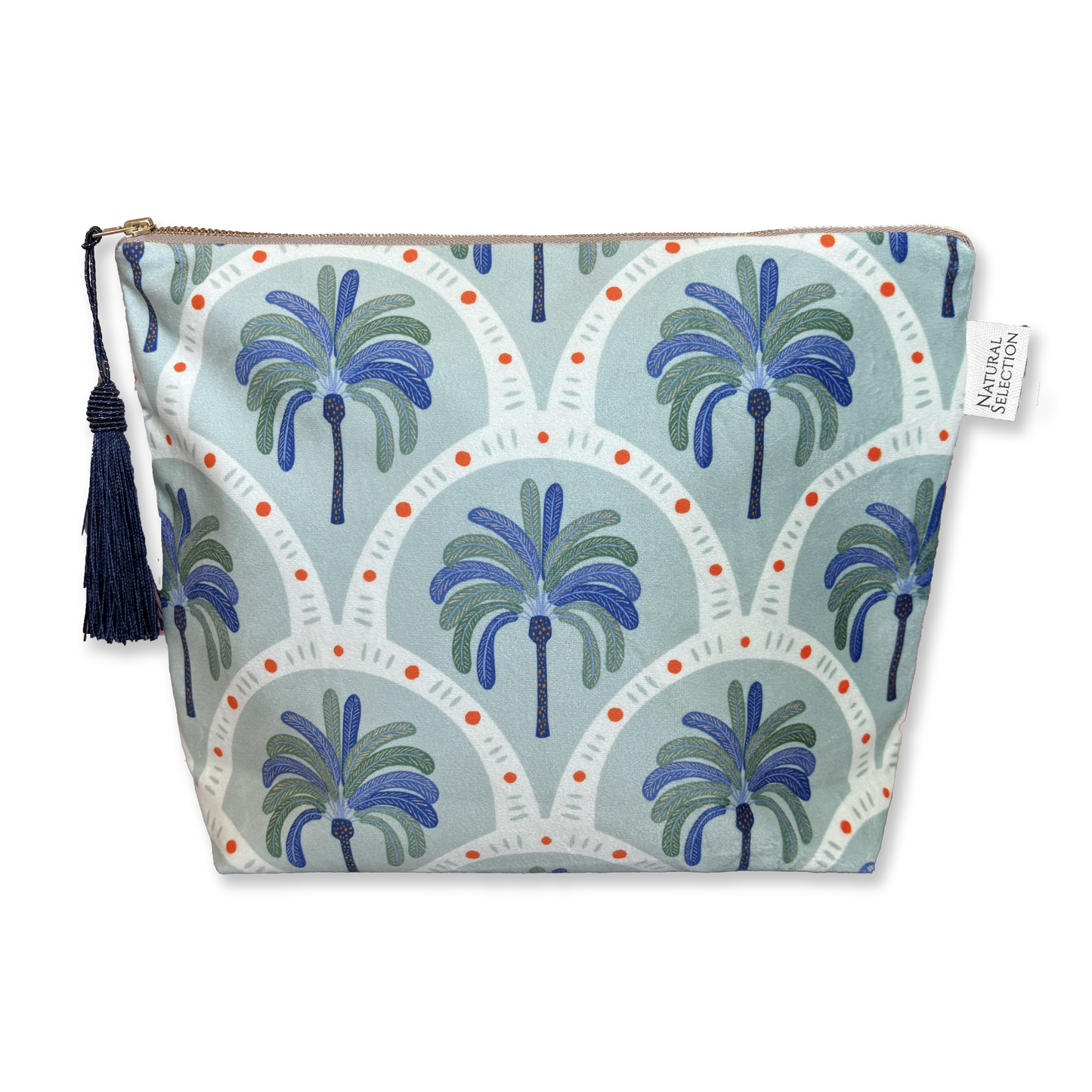 Palma Sky Velvet Makeup Bag