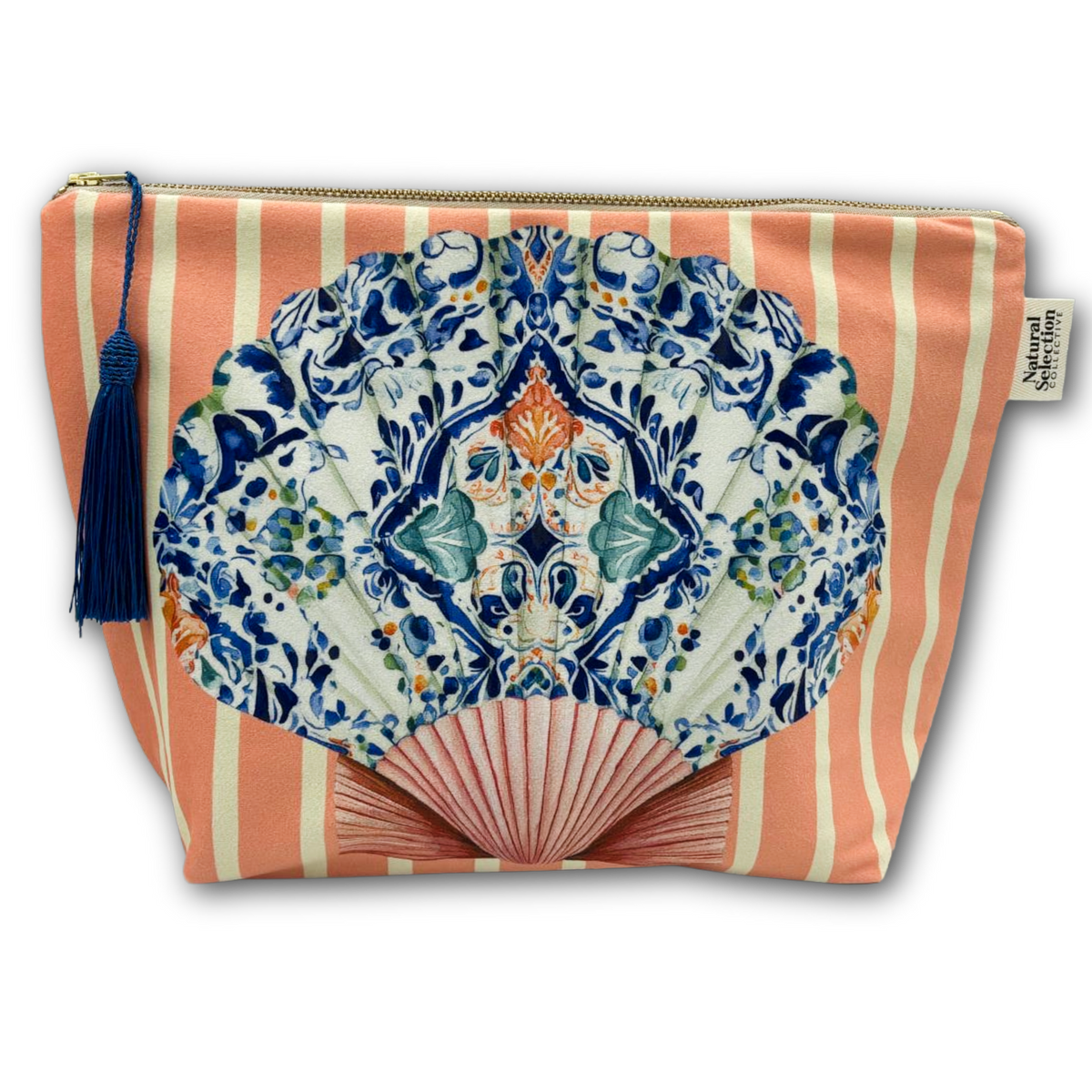 Pink Sands Velvet Makeup Bag