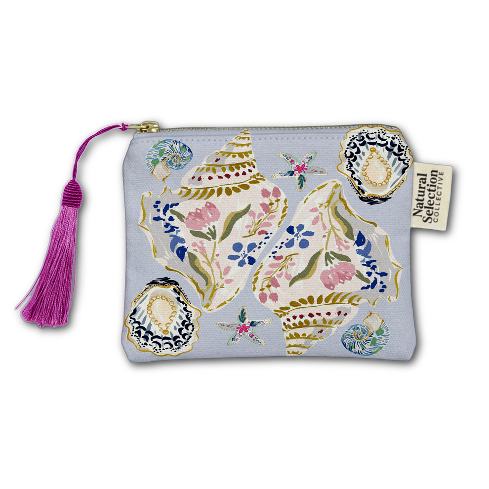 Sumatra Shells Sage Makeup Bag
