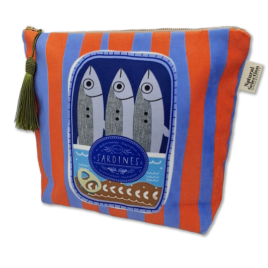 St Helena Sardines Velvet Makeup Bag