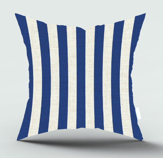 Splendida Stripes Blue Scatter Cover - Natural Selection