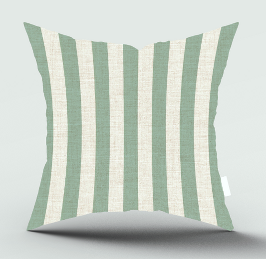 Splendida Stripes Sage Scatter Cover - Natural Selection