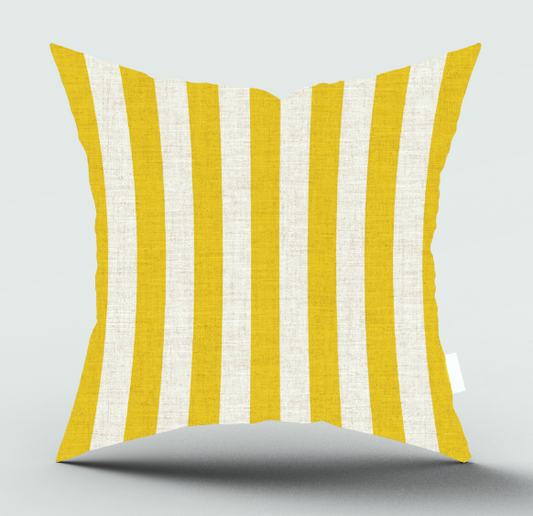 Splendida Stripes Yellow Scatter Cover - Natural Selection