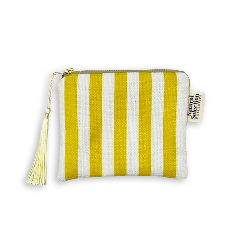 Splendida Stripe Yellow Makeup Bag