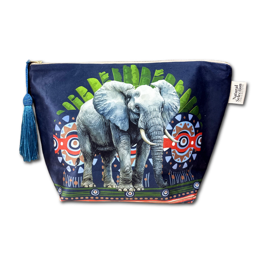 Tembe Elephant Velvet Makeup Bag